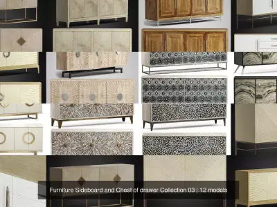 Furniture Sideboard and Chest of drawer Collection 03