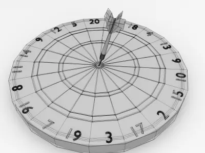 Dartboard and Dart 3D model