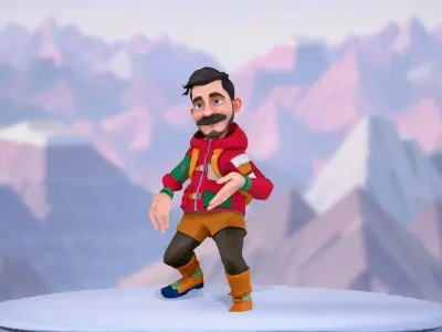 Colorful Adventurer model pack Low-poly 3D model
