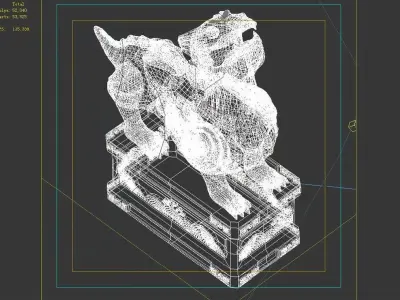 Stone Decoration - Animal Beast 06 3D model