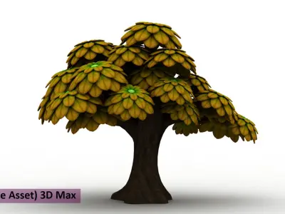 Tree Game Asset Low-poly 3D model