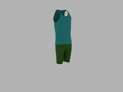 Sport Suit Low-poly 3D model 3