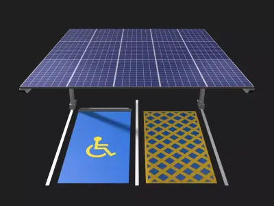 Solar carport for disabled 25U04 3D model