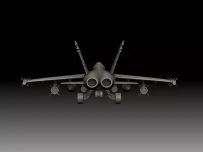 FA 18 Hornet US Navy Strike Fighter 3D print model