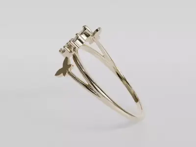 butterfly ring 3D print model