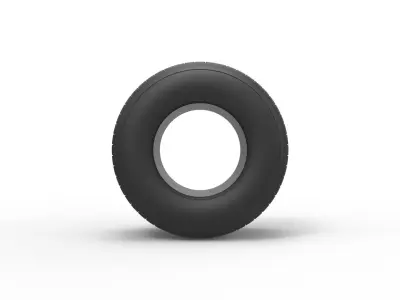 Dirt Sprint racing tire 11 Scale 1 to 25 3D print model