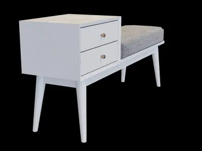 Landon Entryway Bench v-02 Low-poly 3D model