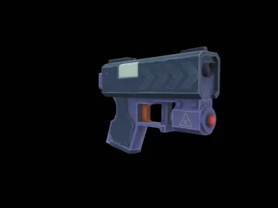 Sci-Fi Police Blaster  Game-Ready Model Free low-poly 3D model