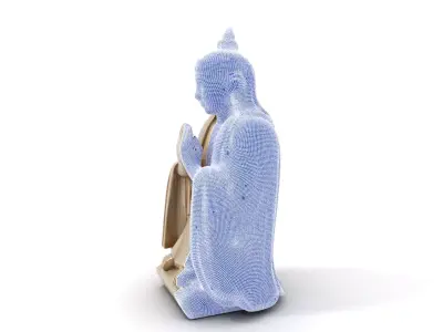Serene Buddha Statue model pack Low-poly 3D model