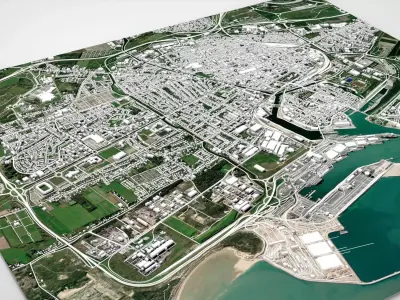Cityscape Calais France 3D model