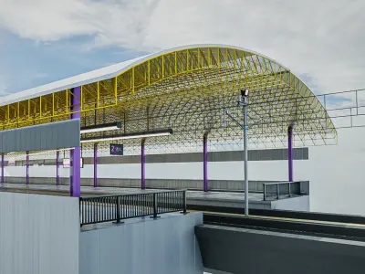 LRT 2 Train Station Low-poly 3D model