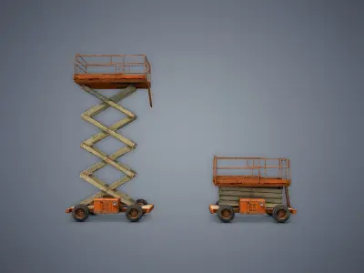 Scissor Lift Low-poly 3D model