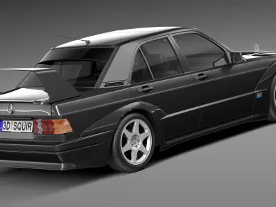 Mercedes-Benz 190E W201 Evolution II 1990 3D model
