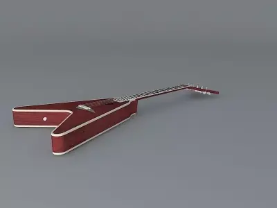 Dean V acoustic guitar Free 3D model