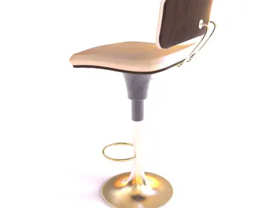 Bar Stool  Low-poly 3D model