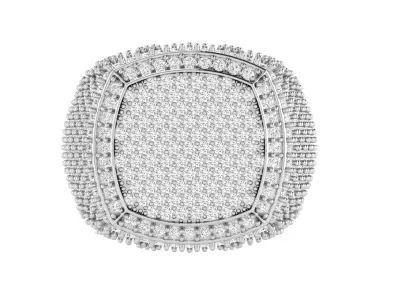 Cushion Shape Champions Diamond Ring  3D print model