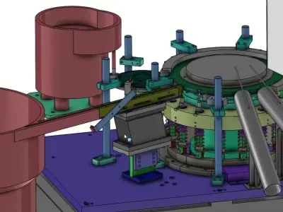 Automated Perfume Pump spray Nozzle  Assembly System 3D model