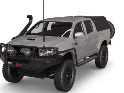 Toyota hilux Con defensa trasera y delantera  3D model