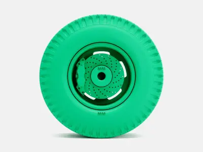 15x10 US Indy Mag Wheel Firestone Dragster Slick 3D print model