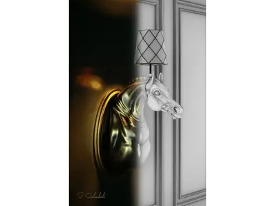 Wall Sconce Horse Lighting  3D model