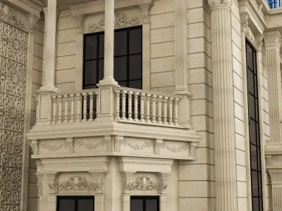 Classic Mansion Villa 01 Low-poly 3D model