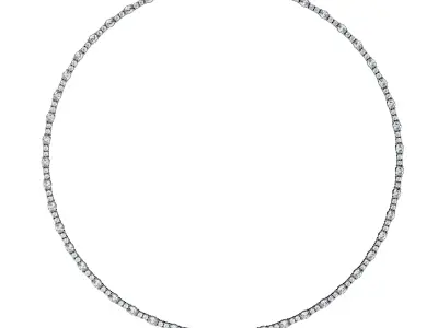 Diamond Necklace 360 animation renders 3dm stl details 3D print model