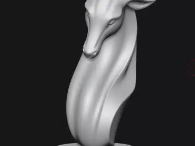 Fox sculpture 3D print model