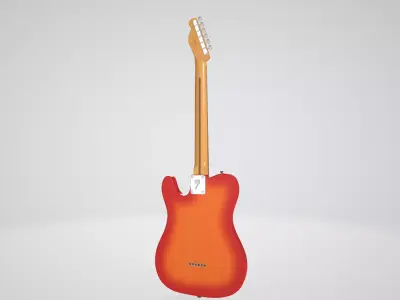 ELECTRIC GUITAR Low-poly 3D model
