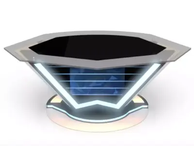 Virtual TV Studio News Desk 9 3D model