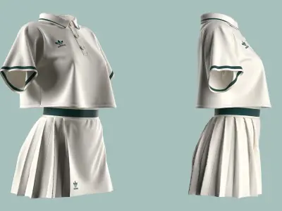 Tennis Outfit Marvelous Designer 3D model