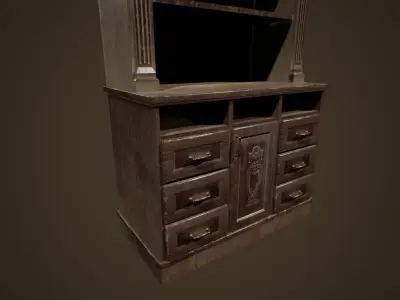 Antique Cupboard -PBR Game Ready Low-poly 3D model