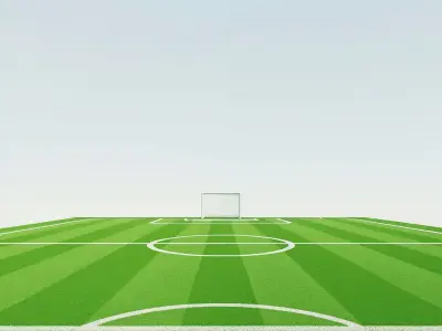 American Football Field Low-poly 3D model