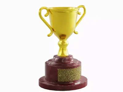 Trophy Gold Award 03 Low-poly 3D model