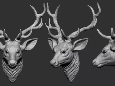 Deer Head 3D print model