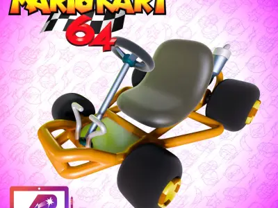 Mario Kart 64 Free 3D print model
