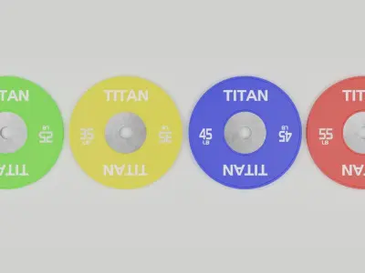 Competition Style Weight Plates 3D model