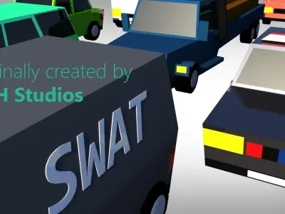 Low Poly Toon type Cars Pack with 10 plus vehicles Low-poly 3D model