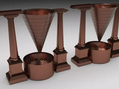 Water Clocks 3D model