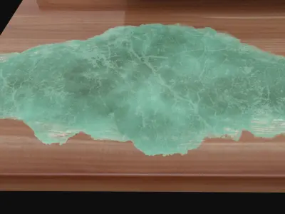 Modern couch table with epoxy resigne Low-poly 3D model