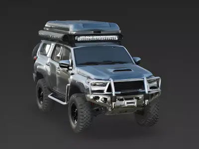 Rugged Silver Overland SUV 3D Model Low-poly 3D model