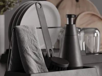 Decorative kitchen set 3D model