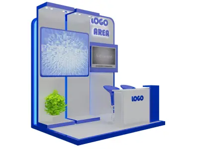  Booth Exhibition Stand a15a 3D model