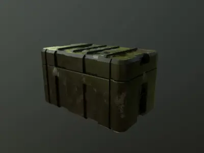 Military Weapon Crate Low-poly 3D model