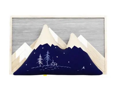  Decorative mountain pillow and decorative wall panel  3D model