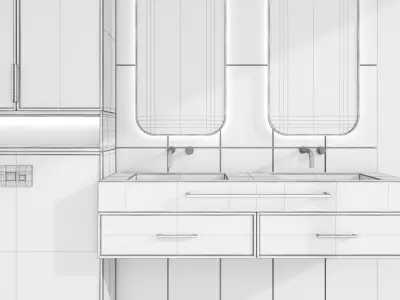 contemporary bathroom furniture 73 3D model