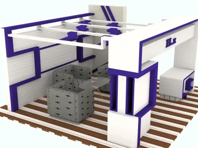 Exhibition Booth 3D model Free 3D model