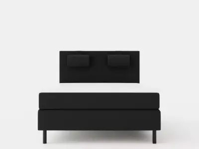 Happy Continental Bed 120x200 Low-poly 3D model