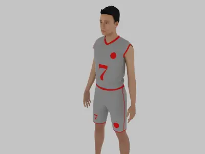Basketball Player Low-poly 3D model get
