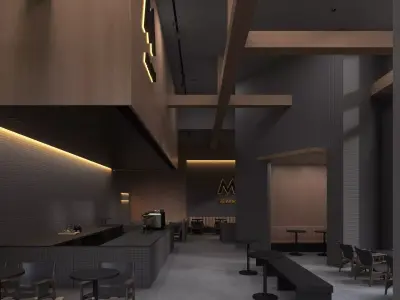 Coffe Shop 07 Low-poly 3D model