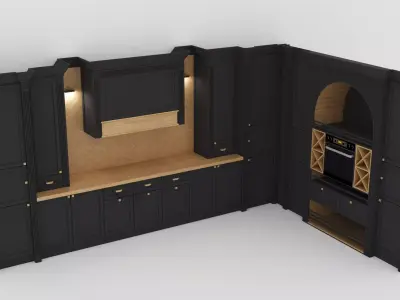 neo classic kitchen  3D model